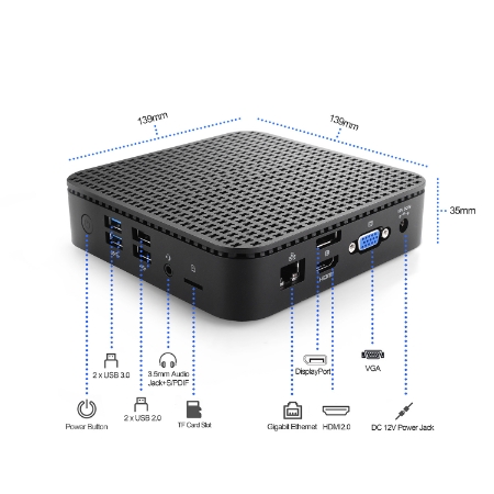 N4100V - Fanless Gemini Lake 4K Mini Digital Signage